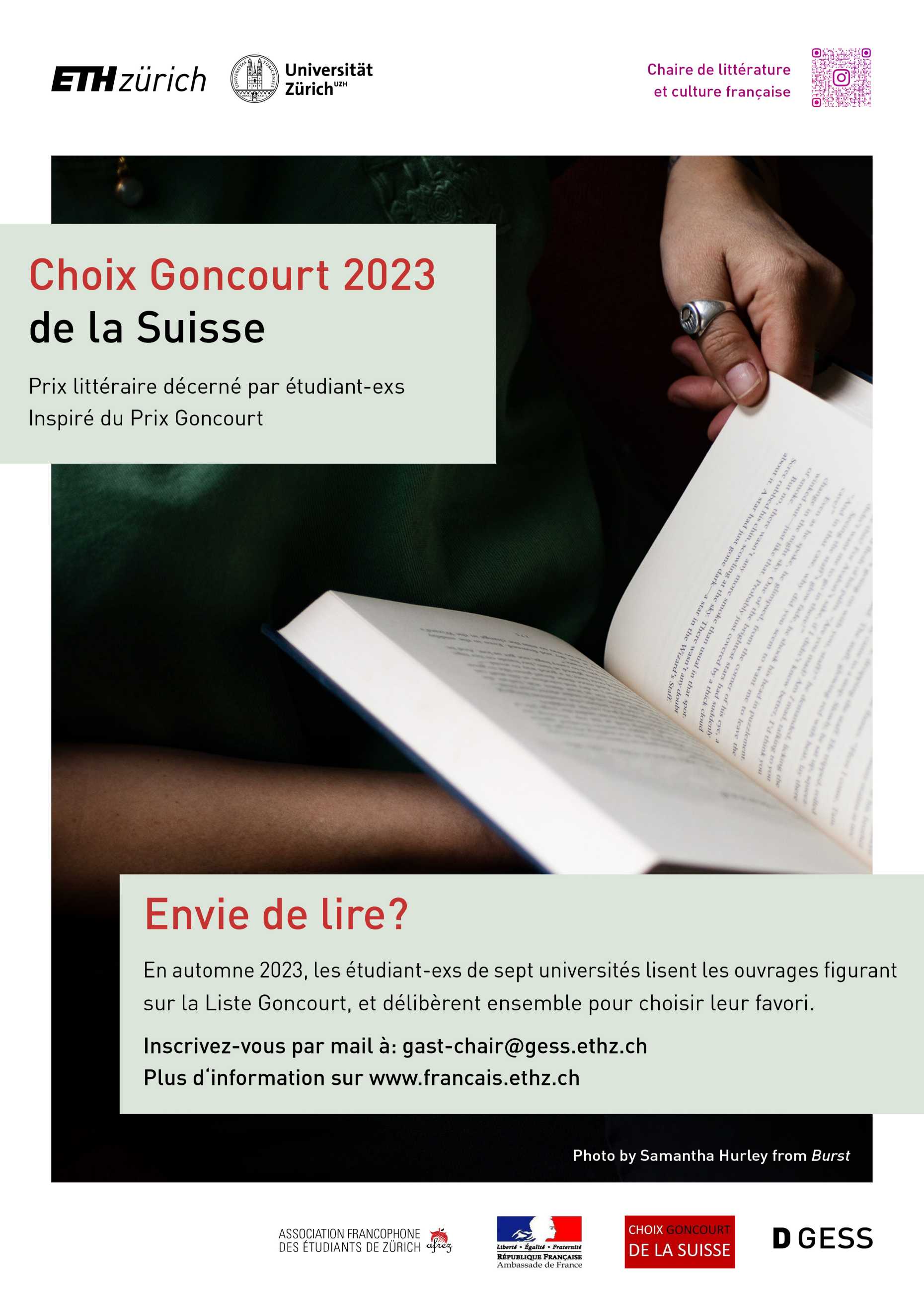 Choix Goncourt de la Suisse 2023