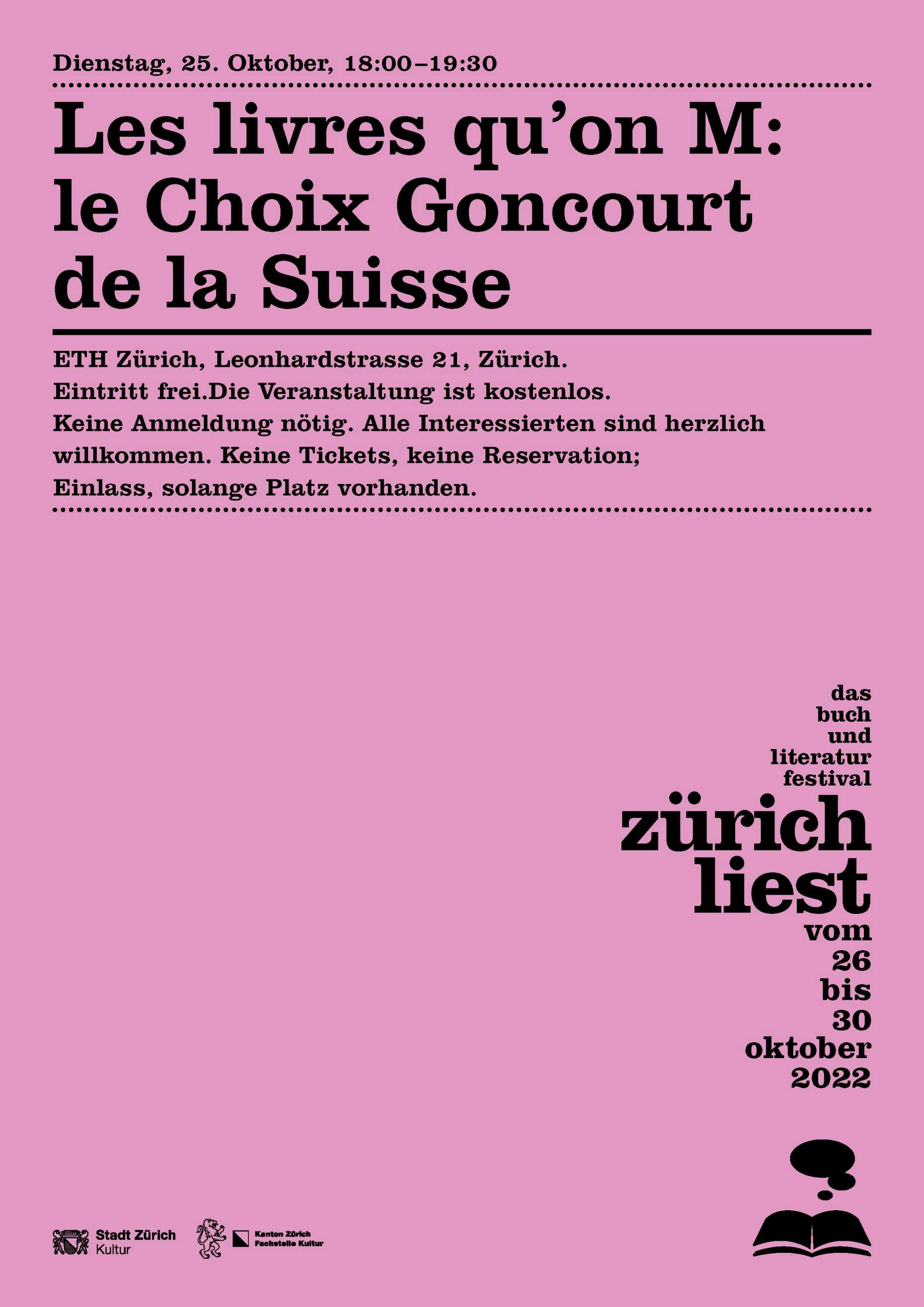 Les livres qu'on M: le Choix Goncourt de la Suisse, 25.10.2022, 18:00